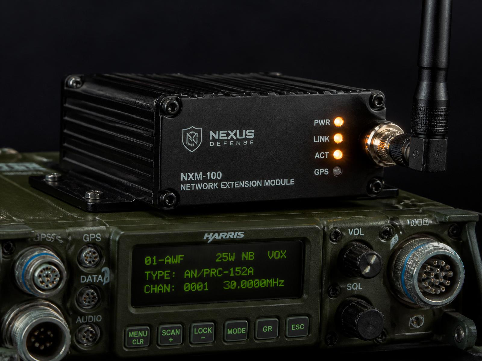 FSL modular RF attachment mounted on a tactical radio